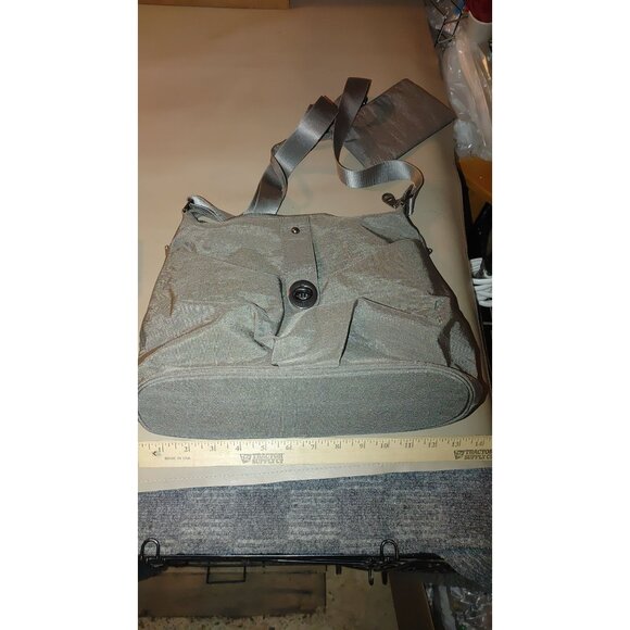 Baggallini Crossbody Bag Silver Nylon Adjustable Strap with Matching Pouch Women - Picture 7 of 7